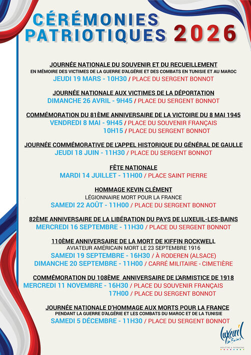 Cérémonies patriotiques 2025